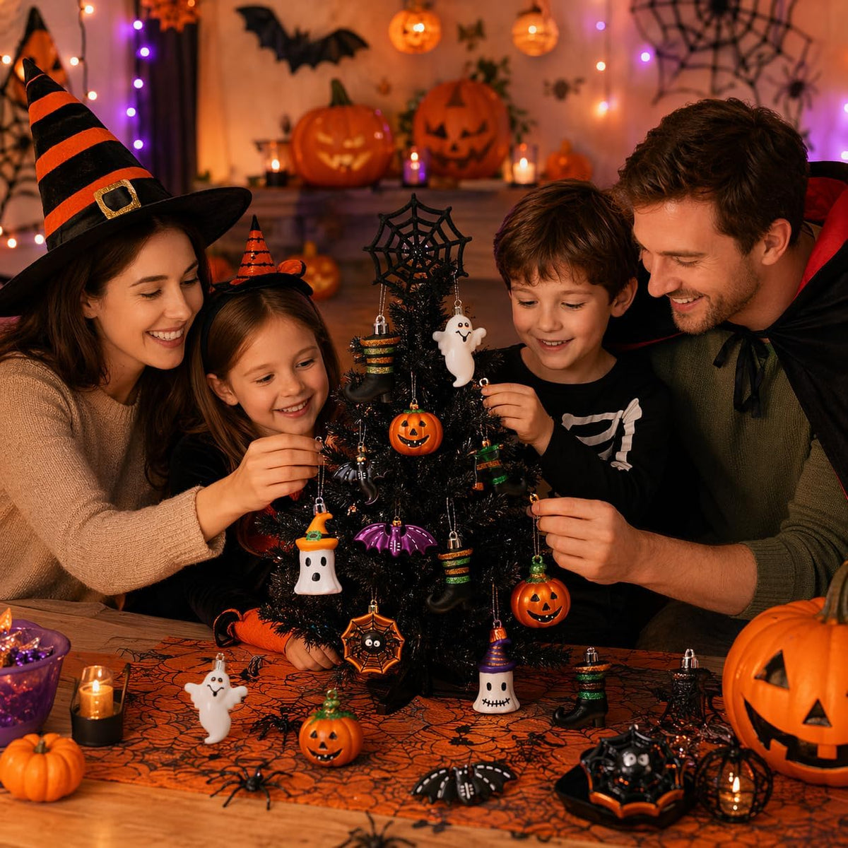 Valery Madelyn Halloween Tree Decorations Shatterproof Ornament Indoor 12ct
