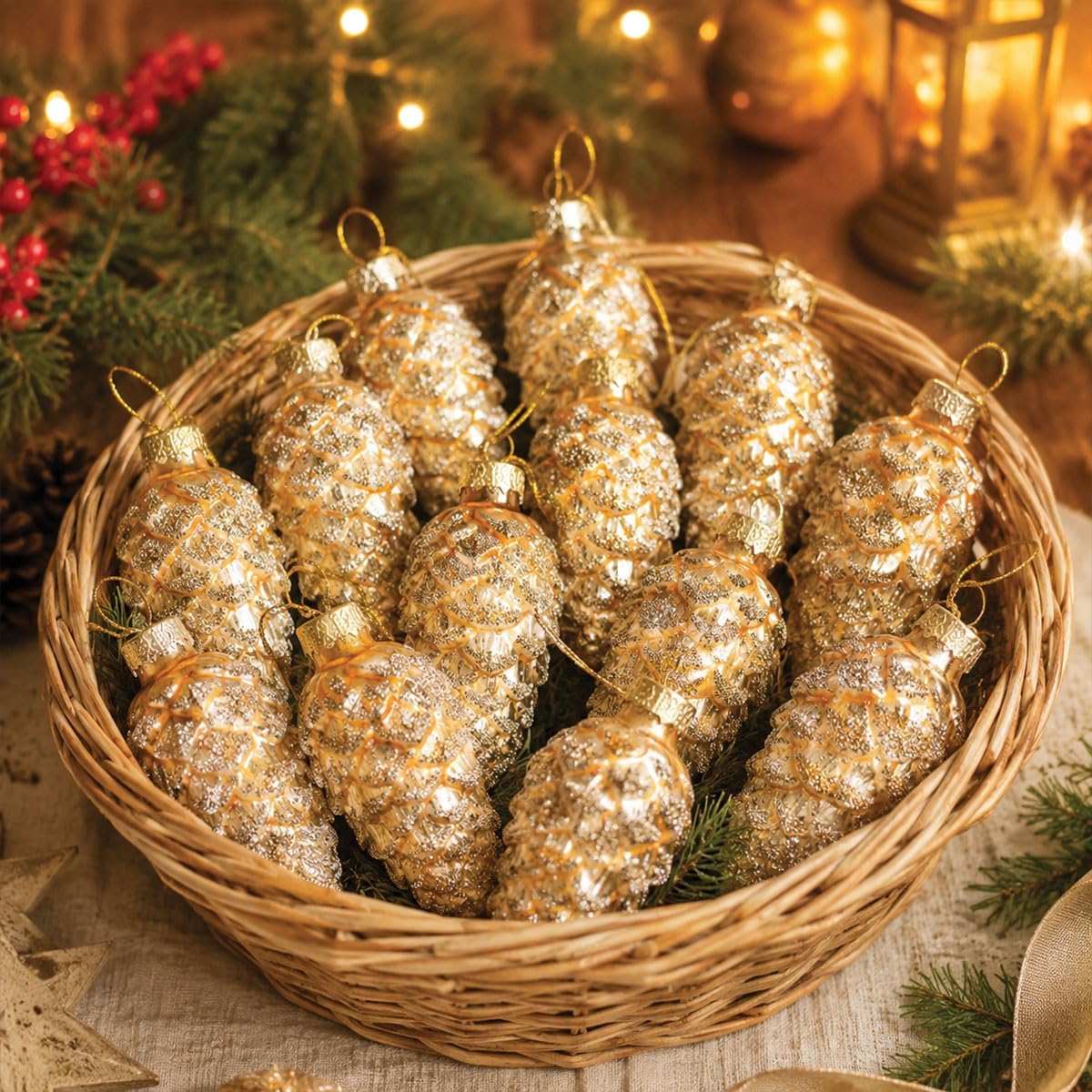 Lillian Vernon Holiday Glass Ornaments,