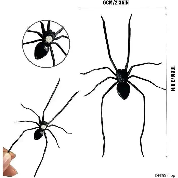 High-Quality Whimsical Spider-Shaped Synthetic Magnetic Decals - Removable, Flexible, Thin, Waterproof DIY Bag Accessory for Halloween Lovers, Cars, Refrigerators, with Durability and Longevity, Practical & Functional Luggage Bag Decoration,sohochic