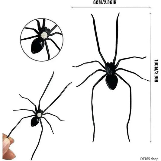 High-Quality Whimsical Spider-Shaped Synthetic Magnetic Decals - Removable, Flexible, Thin, Waterproof DIY Bag Accessory for Halloween Lovers, Cars, Refrigerators, with Durability and Longevity, Practical & Functional Luggage Bag Decoration,sohochic