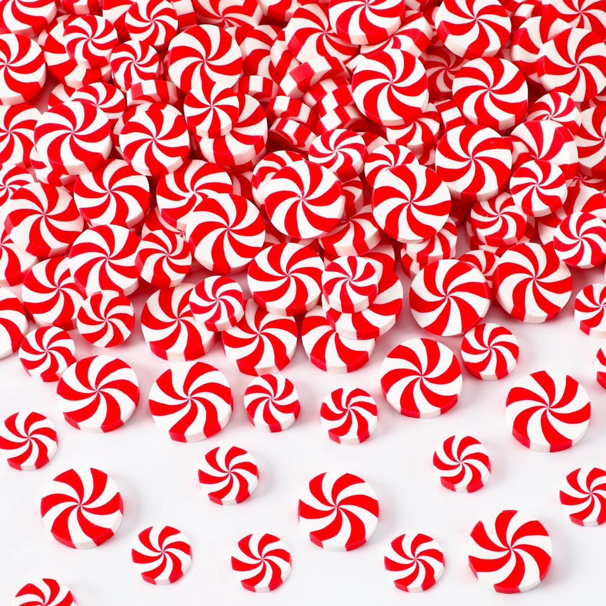80Pcs Fake Mini Candy Canes for Christmas Crafts