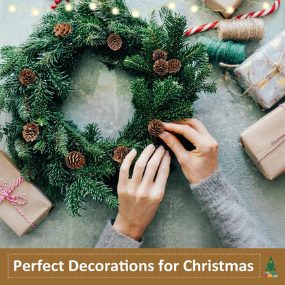 Apipi 1" Natural Mini Pine Cones Fall Decor Christmas Ornaments, 40 Pcs
