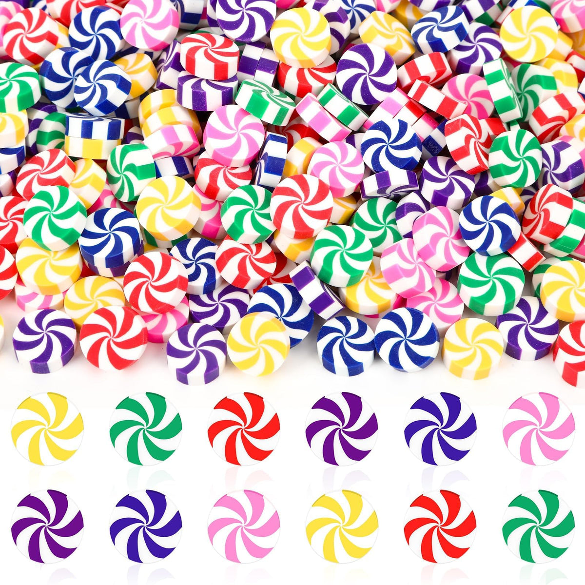 80Pcs Fake Mini Candy Canes for Christmas Crafts