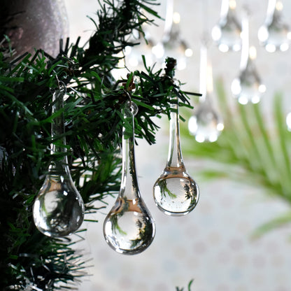 IndianShelf 25 Pieces Retro Distress Glass Vintage Christmas Tree Ornaments