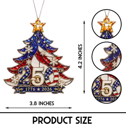 Christmas Decorations - Christmas Ornaments - 250 Anniversary USA Merchandise - Christmas Ornament 2026 - Stocking Stuffers - Gifts for Family Coworker car Hanging Accessories