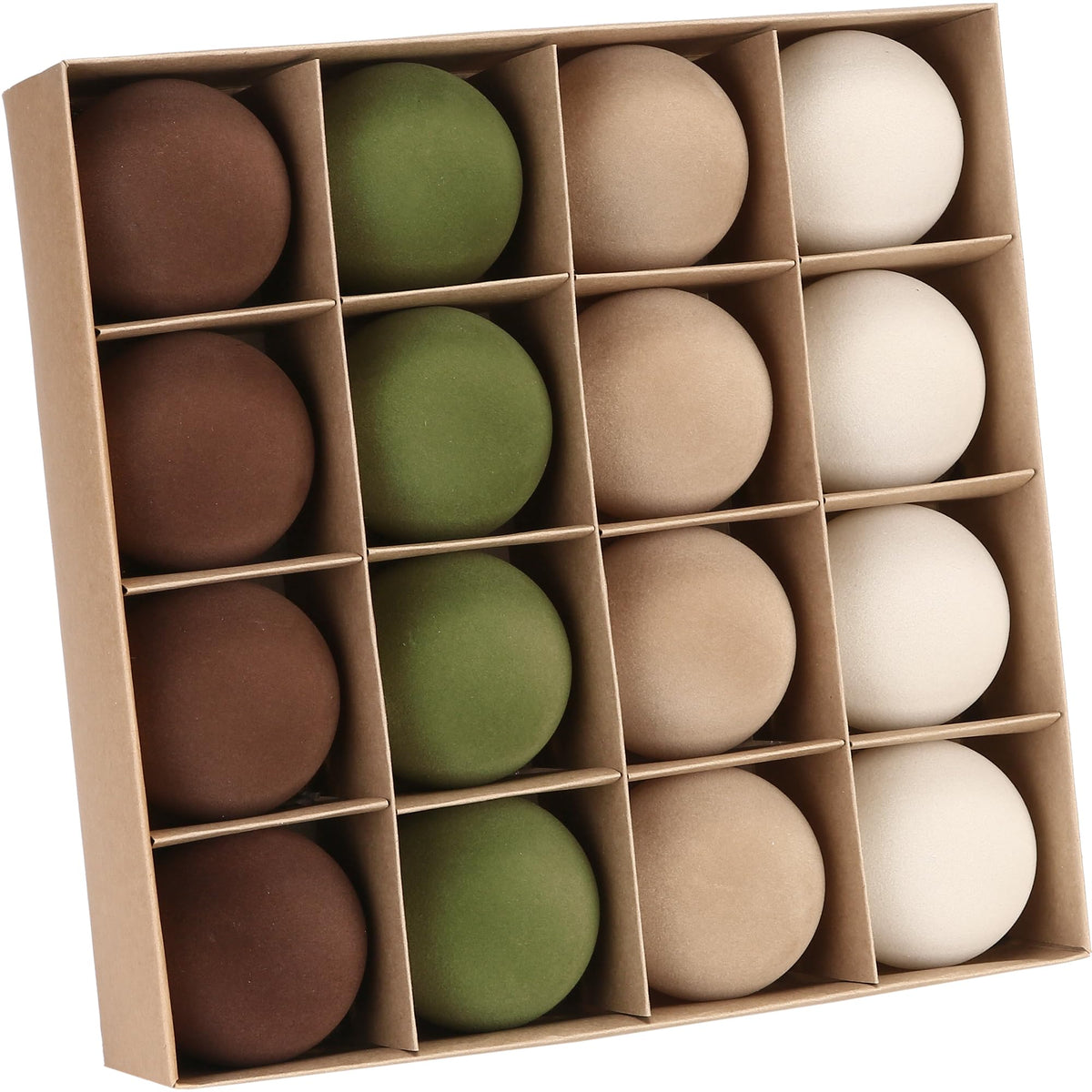 Sea Team 25-Pack Flocked Velvet Christmas Ball Ornaments, Prairie Fall