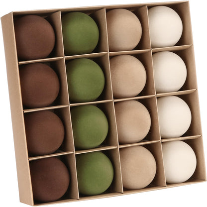 Sea Team 25-Pack Flocked Velvet Christmas Ball Ornaments, Prairie Fall