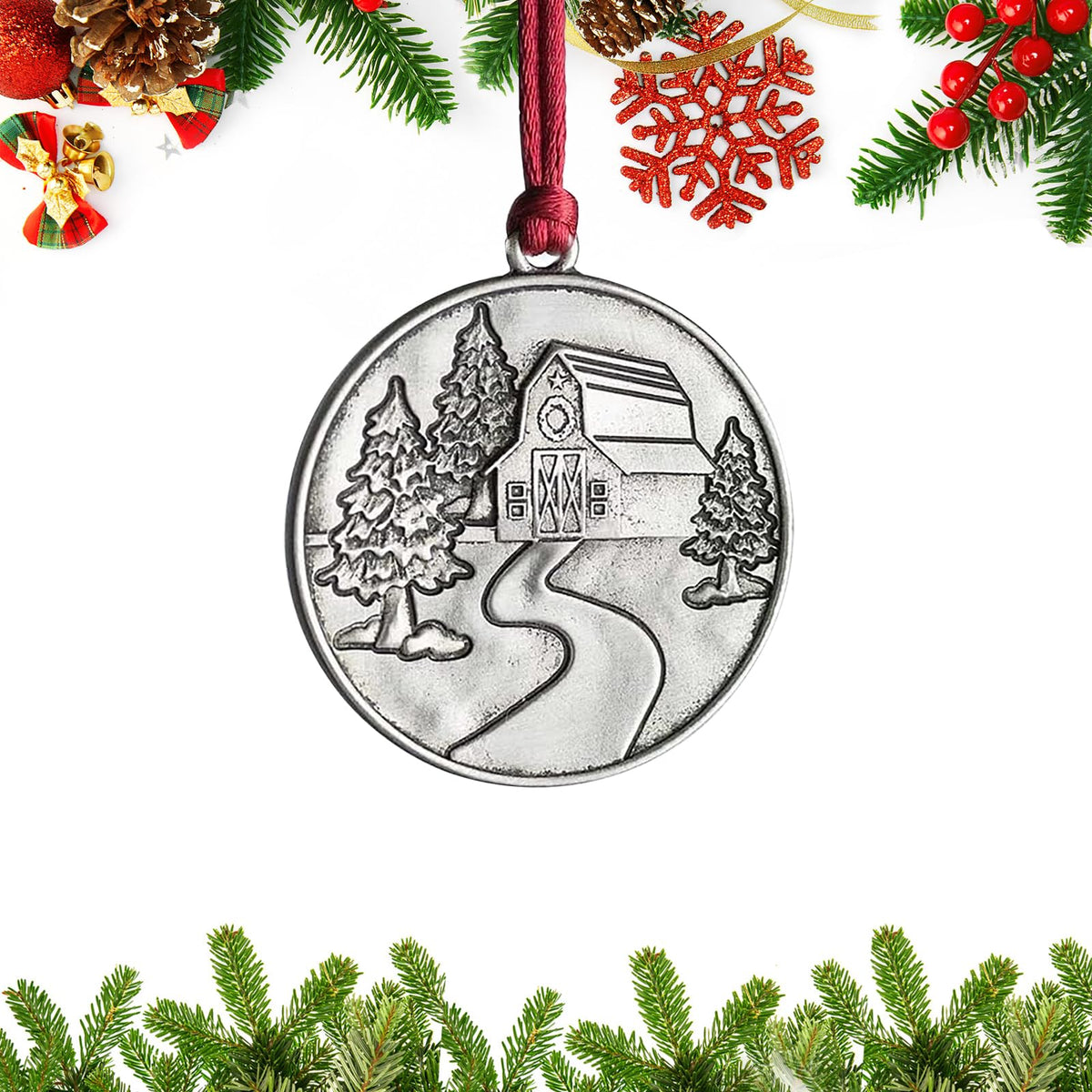 Christmas Ornaments, 2026 Solid Pewter Christmas Tree Ornament Handcrafted Metal DIY Hanging Craft Collectibles for Xmas Trees Home Party Party Gifts (Snowman)