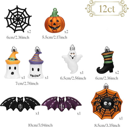 Valery Madelyn Halloween Tree Decorations Shatterproof Ornament Indoor 12ct