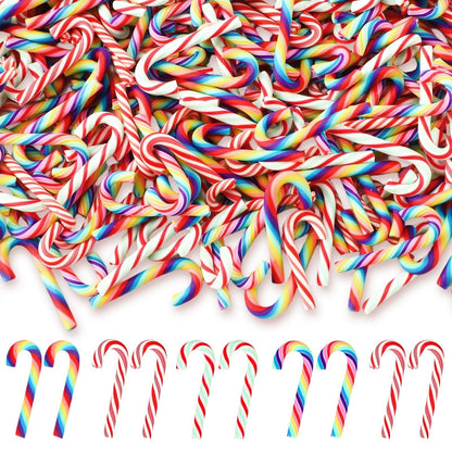 80Pcs Fake Mini Candy Canes for Christmas Crafts