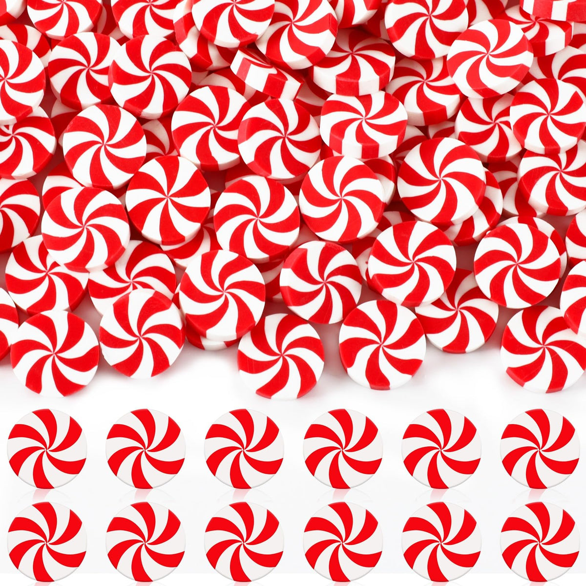 80Pcs Fake Mini Candy Canes for Christmas Crafts