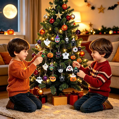 Halloween Ornaments, 30 Pcs Mini Halloween Resin Ornaments for Tree Decor