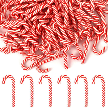 80Pcs Fake Mini Candy Canes for Christmas Crafts