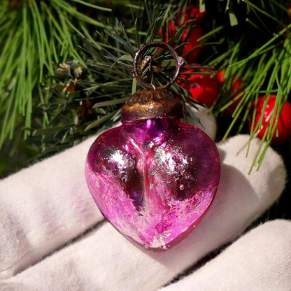 IndianShelf 25 Pieces Retro Distress Glass Vintage Christmas Tree Ornaments