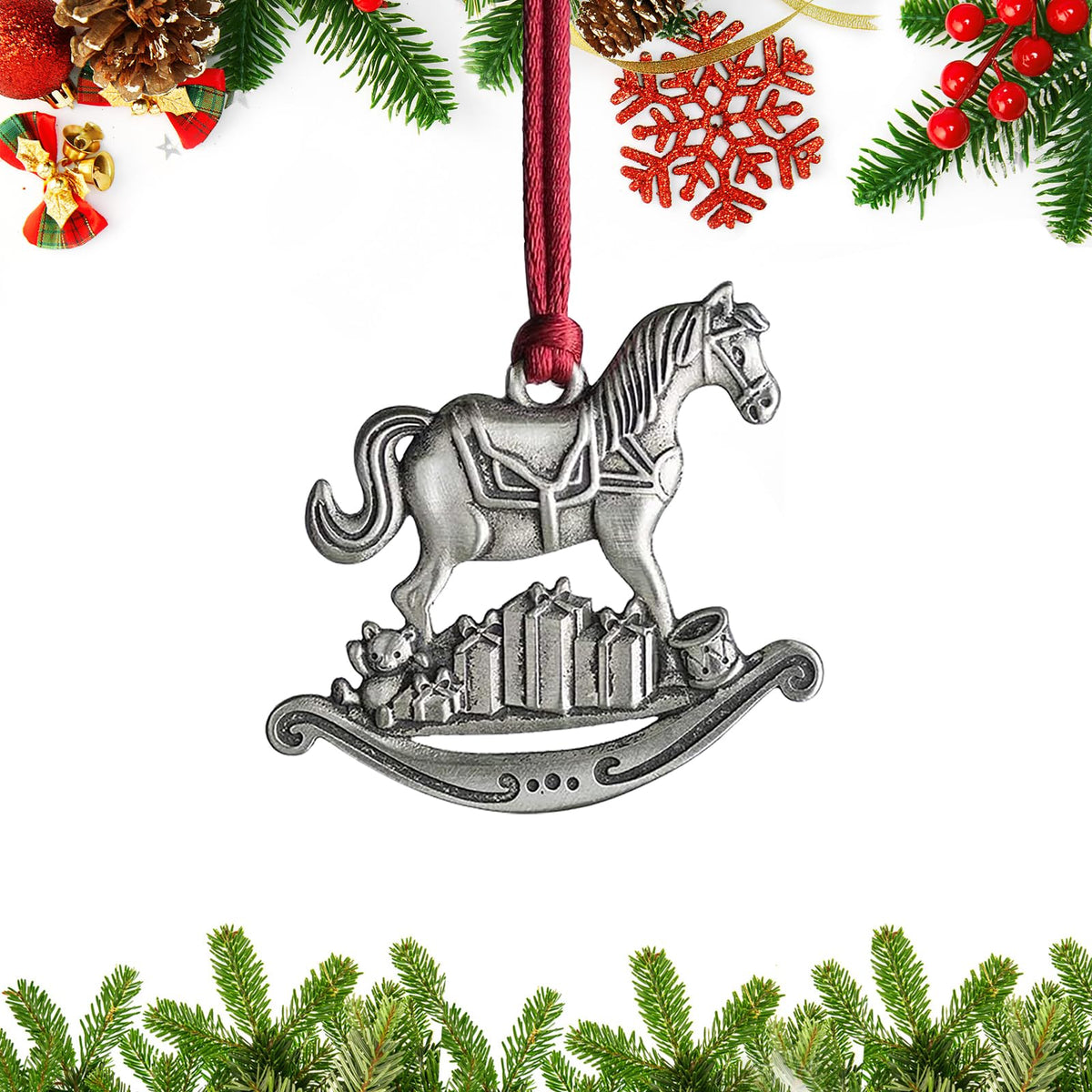 Christmas Ornaments, 2026 Solid Pewter Christmas Tree Ornament Handcrafted Metal DIY Hanging Craft Collectibles for Xmas Trees Home Party Party Gifts (Snowman)