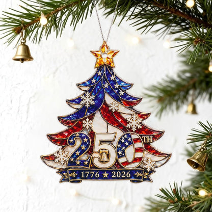 Christmas Decorations - Christmas Ornaments - 250 Anniversary USA Merchandise - Christmas Ornament 2026 - Stocking Stuffers - Gifts for Family Coworker car Hanging Accessories