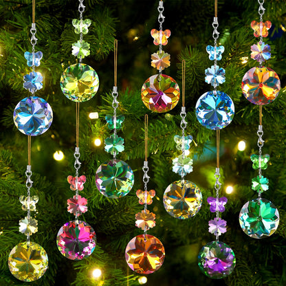 Crystal Ball Christmas Ornaments Iridescent Hanging Acrylic Decor for Tree