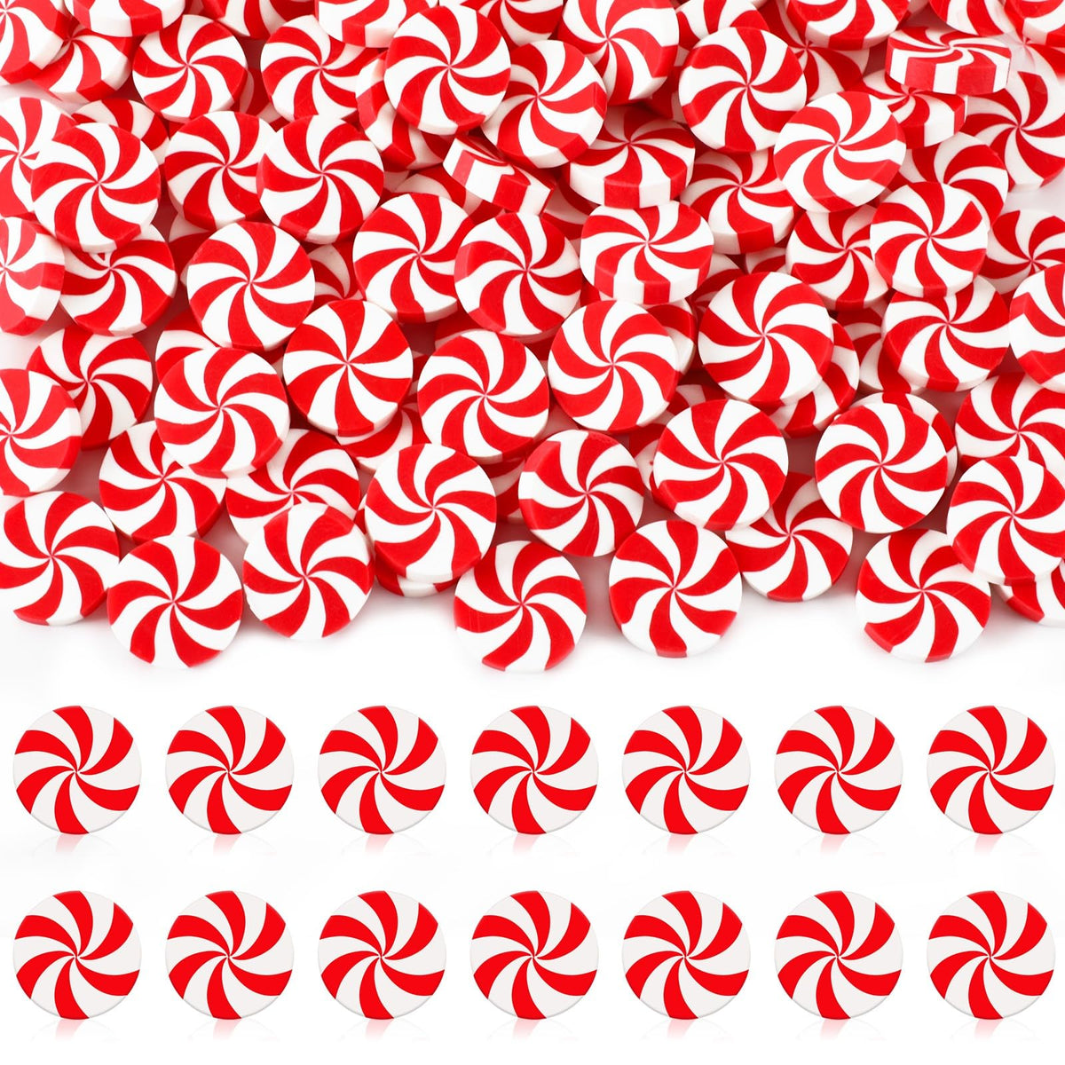 80Pcs Fake Mini Candy Canes for Christmas Crafts