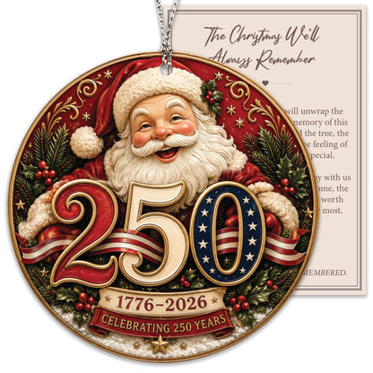 Christmas Decorations - Christmas Ornaments - 250 Anniversary USA Merchandise - Christmas Ornament 2026 - Stocking Stuffers - Gifts for Family Coworker car Hanging Accessories