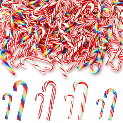 80Pcs Fake Mini Candy Canes for Christmas Crafts