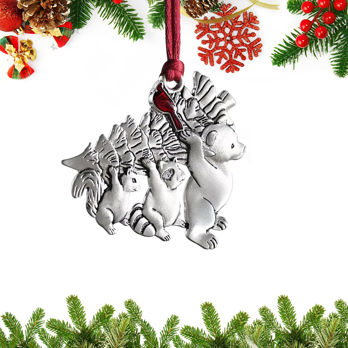 Christmas Ornaments, 2026 Solid Pewter Christmas Tree Ornament Handcrafted Metal DIY Hanging Craft Collectibles for Xmas Trees Home Party Party Gifts (Snowman)