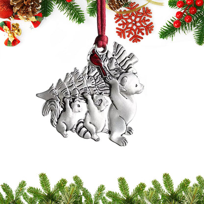 Christmas Ornaments, 2026 Solid Pewter Christmas Tree Ornament Handcrafted Metal DIY Hanging Craft Collectibles for Xmas Trees Home Party Party Gifts (Snowman)