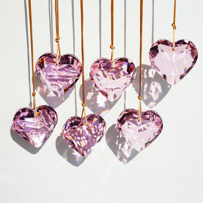 6 Pcs Clear Crystal Star Ornaments Faceted Christmas Hanging Decor