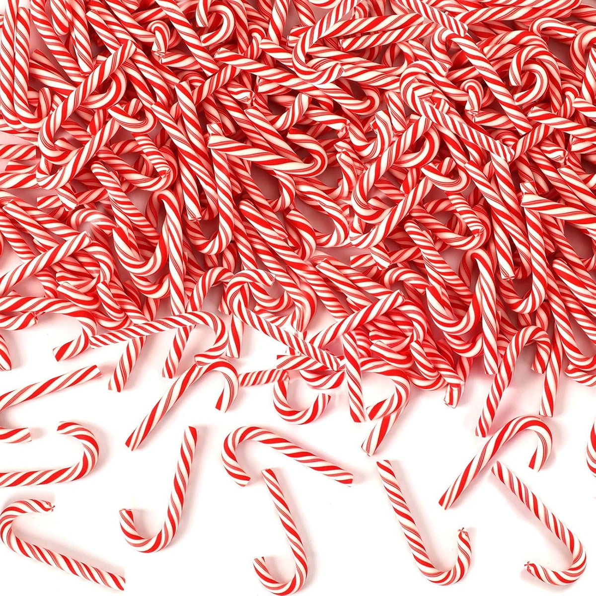 80Pcs Fake Mini Candy Canes for Christmas Crafts