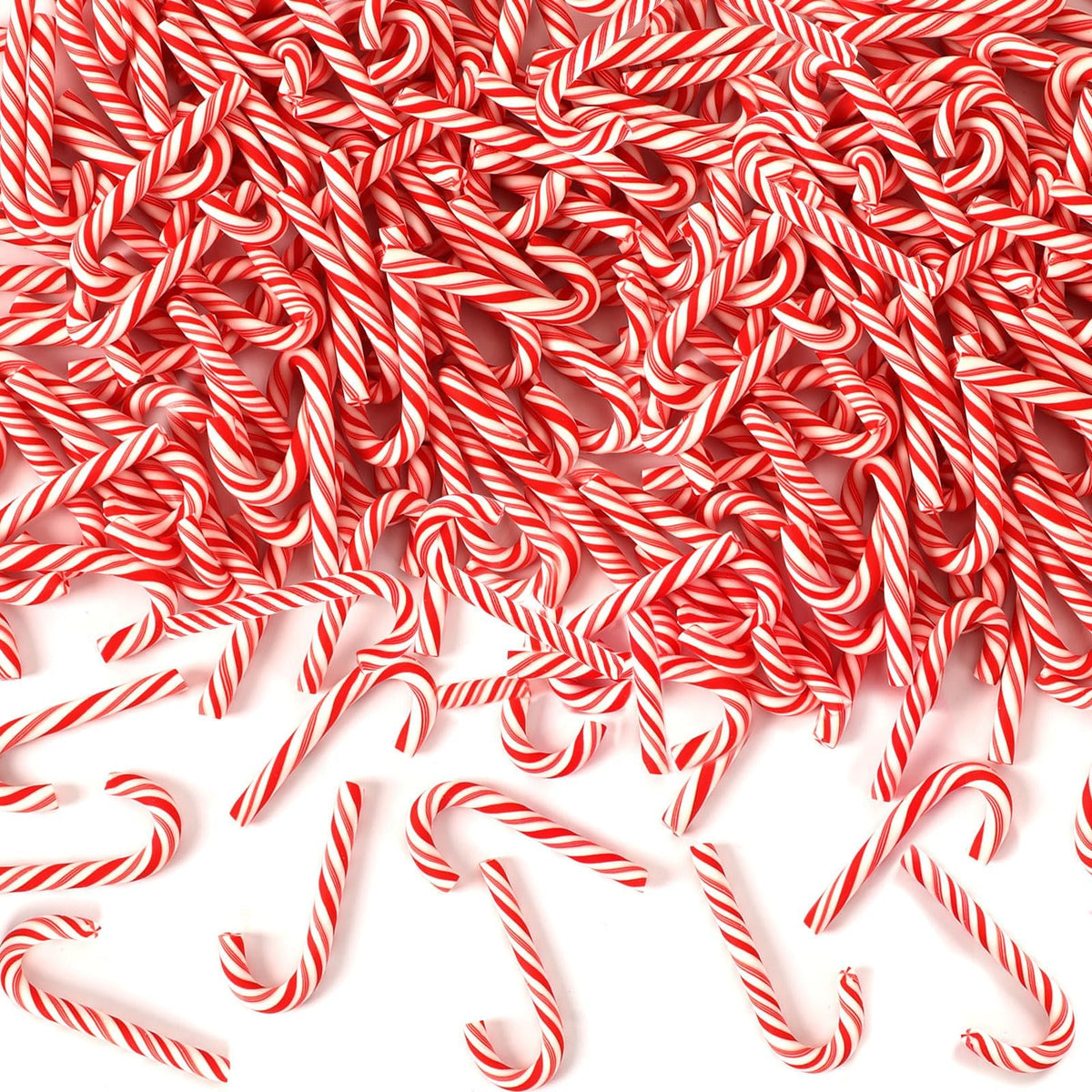 80Pcs Fake Mini Candy Canes for Christmas Crafts