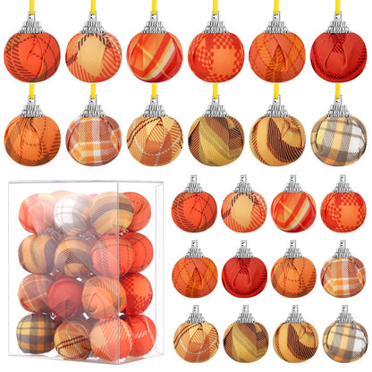 Honoson 24 Pcs Halloween Mini Ball Ornaments for Tree 1.2" Hanging Decor
