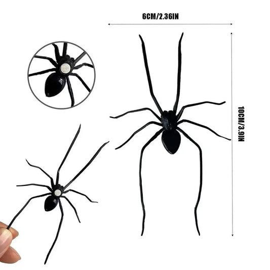 2pcs 3D Spider Refrigerator Magnets, Realistic Spider Design Home Decor, Cute Removable Magnet Stickers for Fridge, Garage, Car