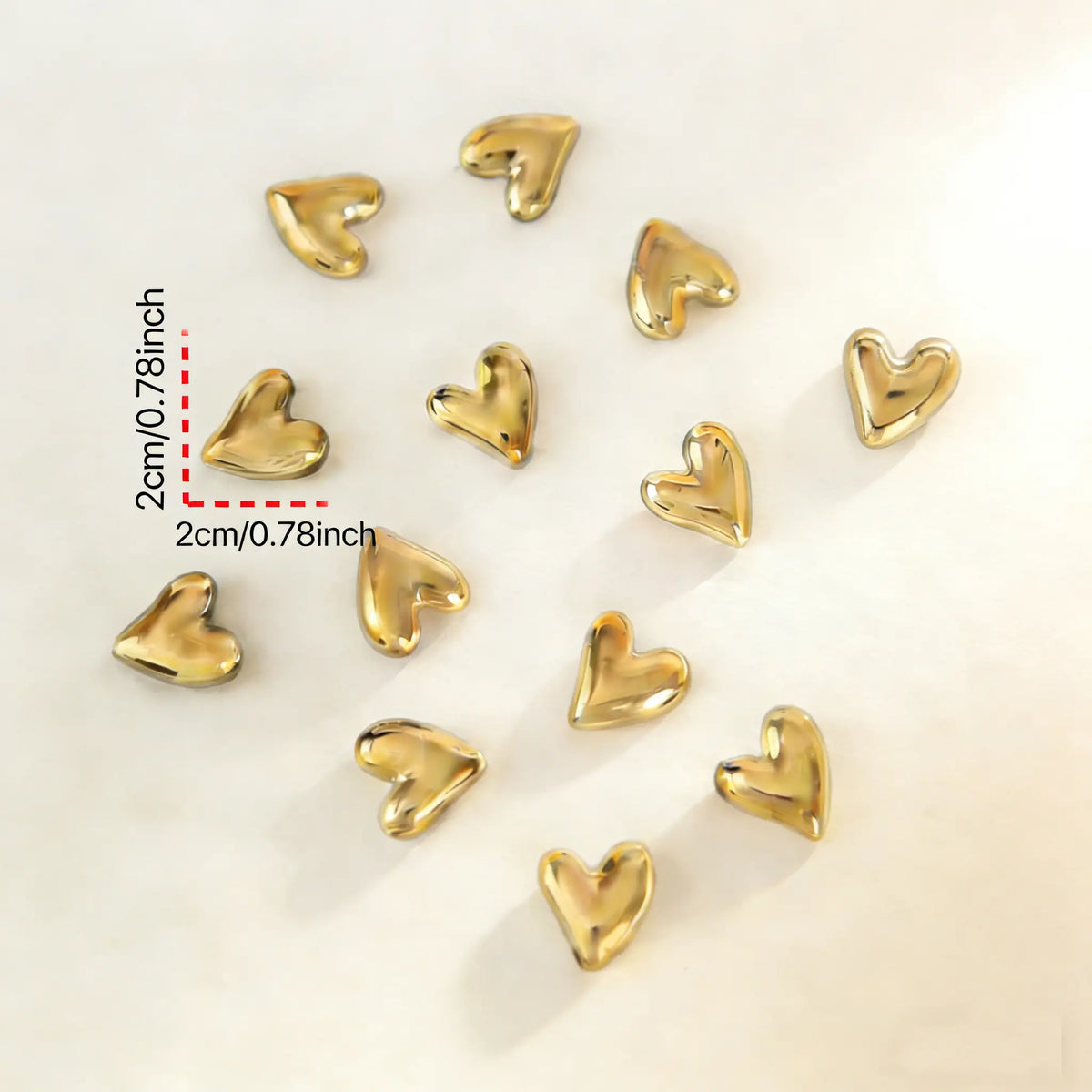 12 pcs Refrigerator Magnet, Refrigerator Golden Magnet, Little Love Cute Decoration Magnet Set, Heart Magnet, Used For Home Kitchen Office Whiteboard Decoration, Refrigerator Kitchen Magnet, Valentine's Day gift, Send Friends Gifts To Loved Ones