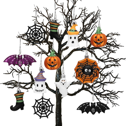 Valery Madelyn Halloween Tree Decorations Shatterproof Ornament Indoor 12ct