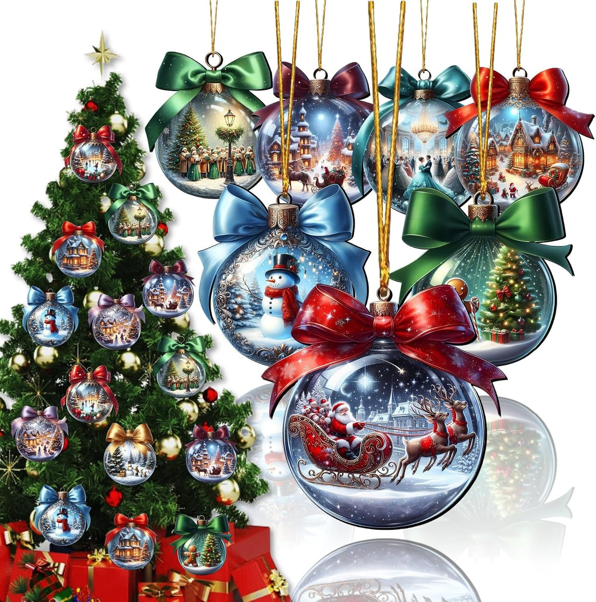 12Pcs Vintage Christmas Ornaments