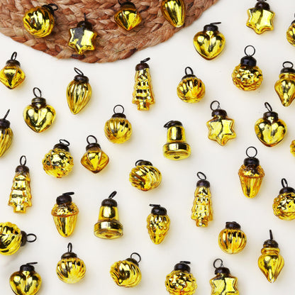 IndianShelf 25 Pieces Retro Distress Glass Vintage Christmas Tree Ornaments