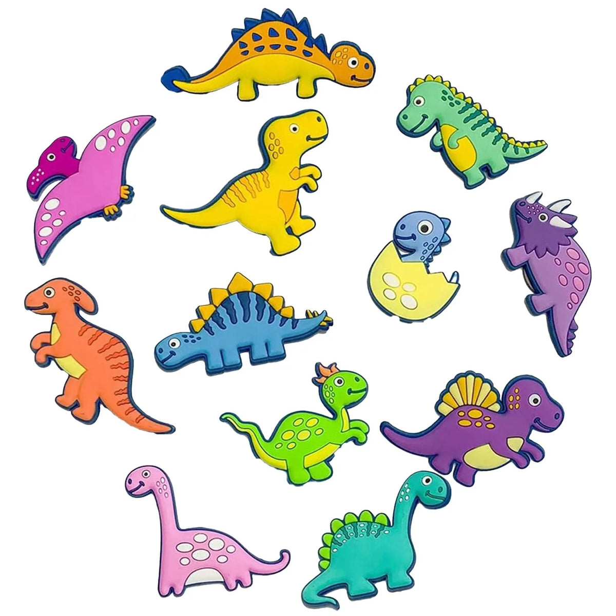 Cartoon Dinosaur Pattern Fridge Magnet, 12pcs Mini Cute Animal Cartoon Fridge Magnet, Fridge Decorative Magnet for Home Kitchen Refrigerator, Refrigerator Decorating Magnet, Refrigerator Magnets Set