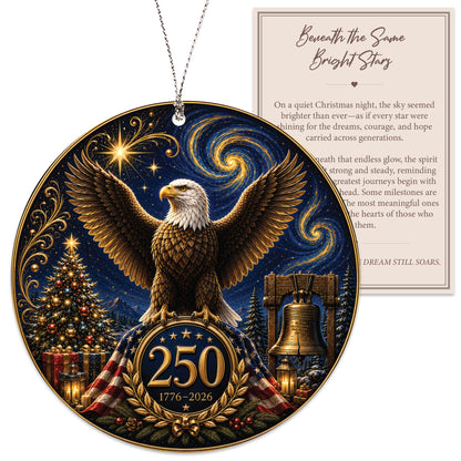 Christmas Decorations - Christmas Ornaments - 250 Anniversary USA Merchandise - Christmas Ornament 2026 - Stocking Stuffers - Gifts for Family Coworker car Hanging Accessories