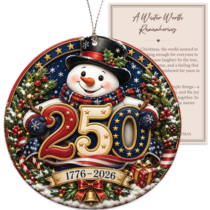 Christmas Decorations - Christmas Ornaments - 250 Anniversary USA Merchandise - Christmas Ornament 2026 - Stocking Stuffers - Gifts for Family Coworker car Hanging Accessories