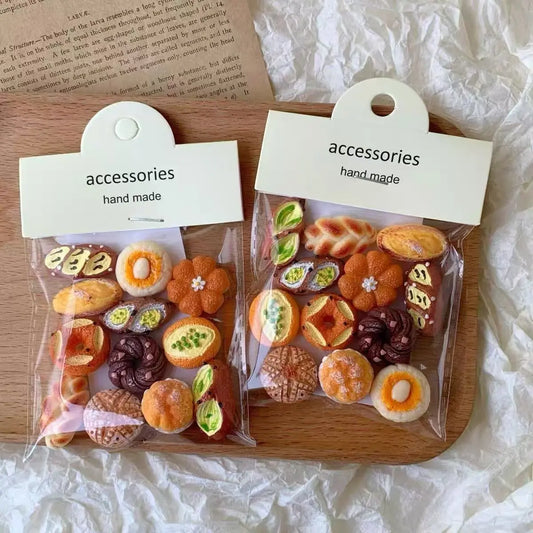 Fridge Magnets Set - 24 Mini Bread-Themed Magnet Cute Magnetic Refrigerator Accessories Small Decorative Home Kitchen Magnets for Notes, Photos and Organization Refrigerator Decorating Magnet