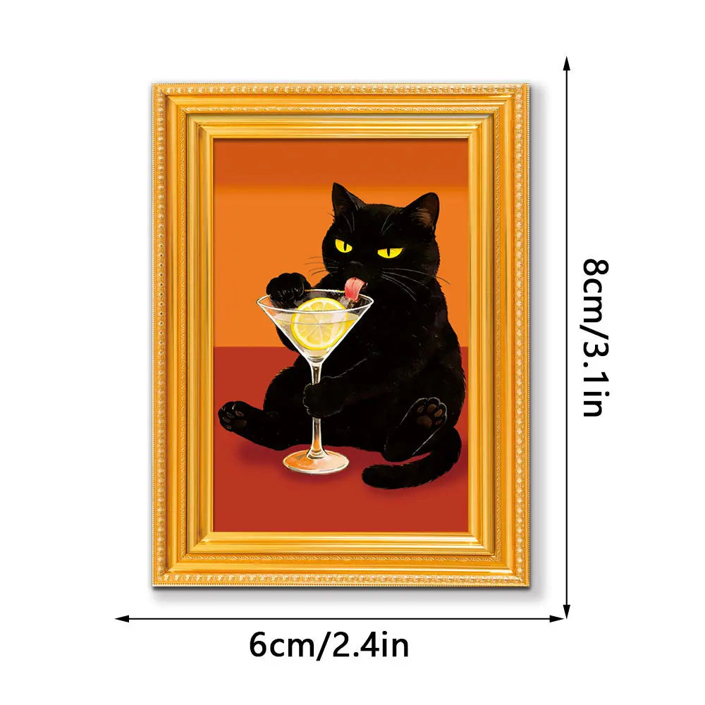 Funny Cat Mini Fridge Magnet, Frog Design, Modern Kitchen Decor, Home Decor, Durable Wooden Structure, Suitable for Refrigerator & Freezer, Magnetic, Gift, Cute Fridge Magnets, Decorative Fridge Magnets