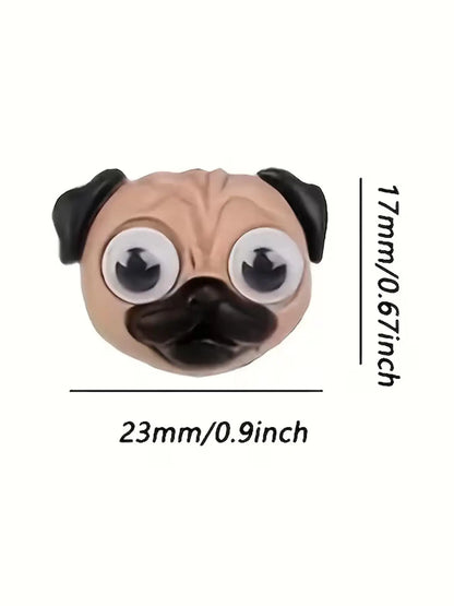 5pcs Cute Pug Dog Refrigerator Magnets, Refrigerator Magnets Set - Cute Magnets for Fridge - Mini Decorative Kitchen and Office Whiteboard Magnets for Home Decor - Perfect Mother's Day Gift