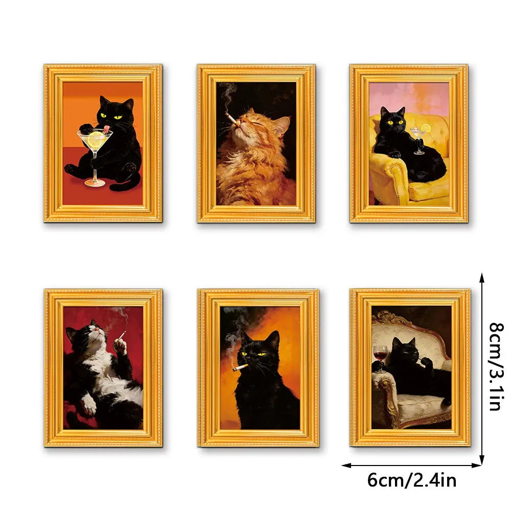 Funny Cat Mini Fridge Magnet, Frog Design, Modern Kitchen Decor, Home Decor, Durable Wooden Structure, Suitable for Refrigerator & Freezer, Magnetic, Gift, Cute Fridge Magnets, Decorative Fridge Magnets