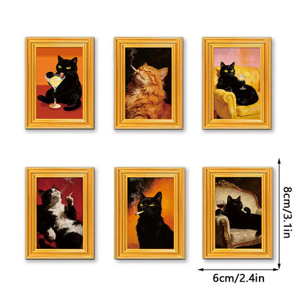 Funny Cat Mini Fridge Magnet, Frog Design, Modern Kitchen Decor, Home Decor, Durable Wooden Structure, Suitable for Refrigerator & Freezer, Magnetic, Gift, Cute Fridge Magnets, Decorative Fridge Magnets
