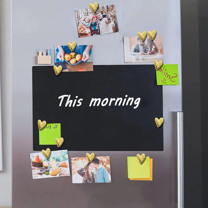 30 pcs Cute Love Heart Magnets Refrigerator Gold Refrigerator Magnets Home Kitchen Magnet Set Mini Magnets for Fridge Office Whiteboard Locker(Gold)
