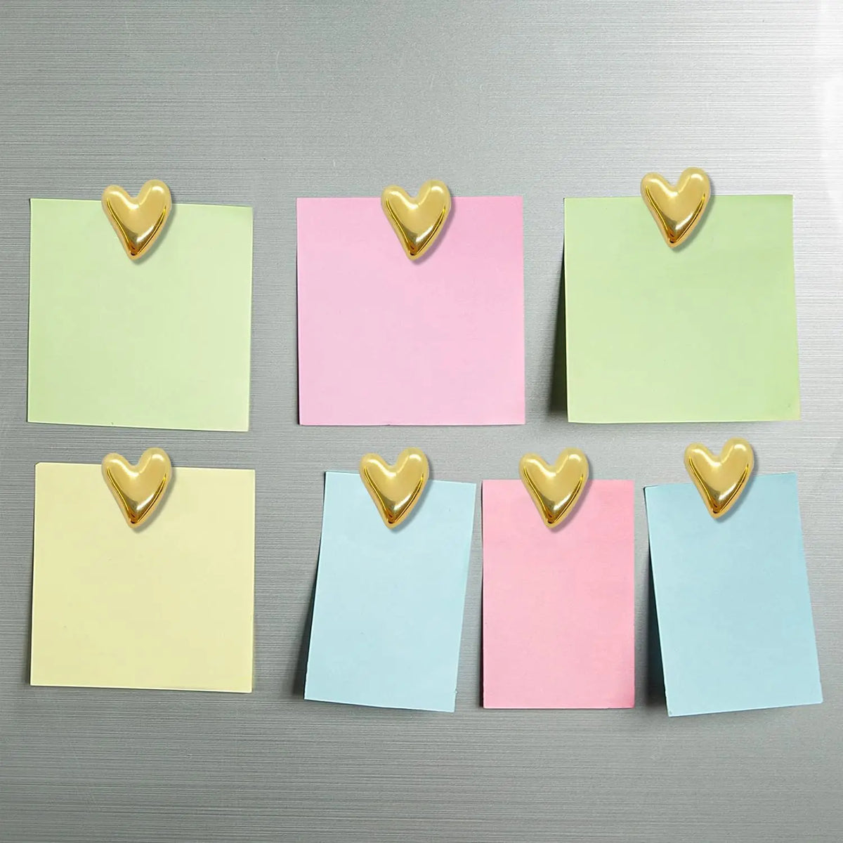 30 pcs Cute Love Heart Magnets Refrigerator Gold Refrigerator Magnets Home Kitchen Magnet Set Mini Magnets for Fridge Office Whiteboard Locker(Gold)