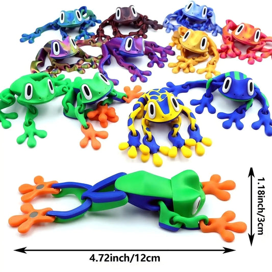 Refrigerator Magnets, Higher End Fridge Magnets, 3D Printed Magnetic Frog, Realistic Jointed Jumping Frogs Model, Cute Movable Frog Decoration for Fridge and Metal Surfaces, Refrigerator Decorating Magnet, Refrigerator Magnets Decorative, Magnetic Item