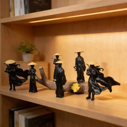 Mini Samurai Statue, Ronin Warrior Miniature, Japanese Samurai Figurine, Figurines Decor, Bonsai Micro Landscape Decor, Car Ornament, Shelf Display, Desk Decoration, Resin Figure, Resin Figurine Statue