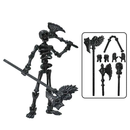 Poseable Skeleton Action Figure DIY Kit - Articulated Stop Motion Prop, Halloween Desktop Decoration, Adult Collectible Home Decor Statue, Room Decor, Ornaments