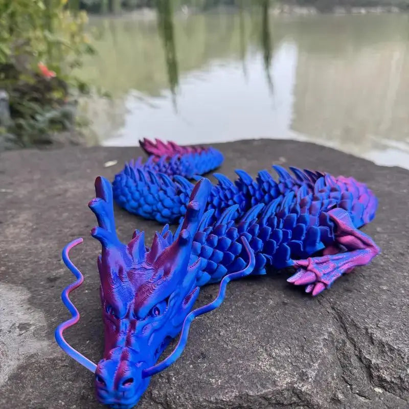 3D Printed Dragon Model, 1 Count Creative Desktop Decoration, Dragon Model Ornament, 3d printed fidget toys,Office Desktop Decoration, Perfect Holiday Gift Christmas,Decorations - Small ornaments and statues - Sculptures,sohochic