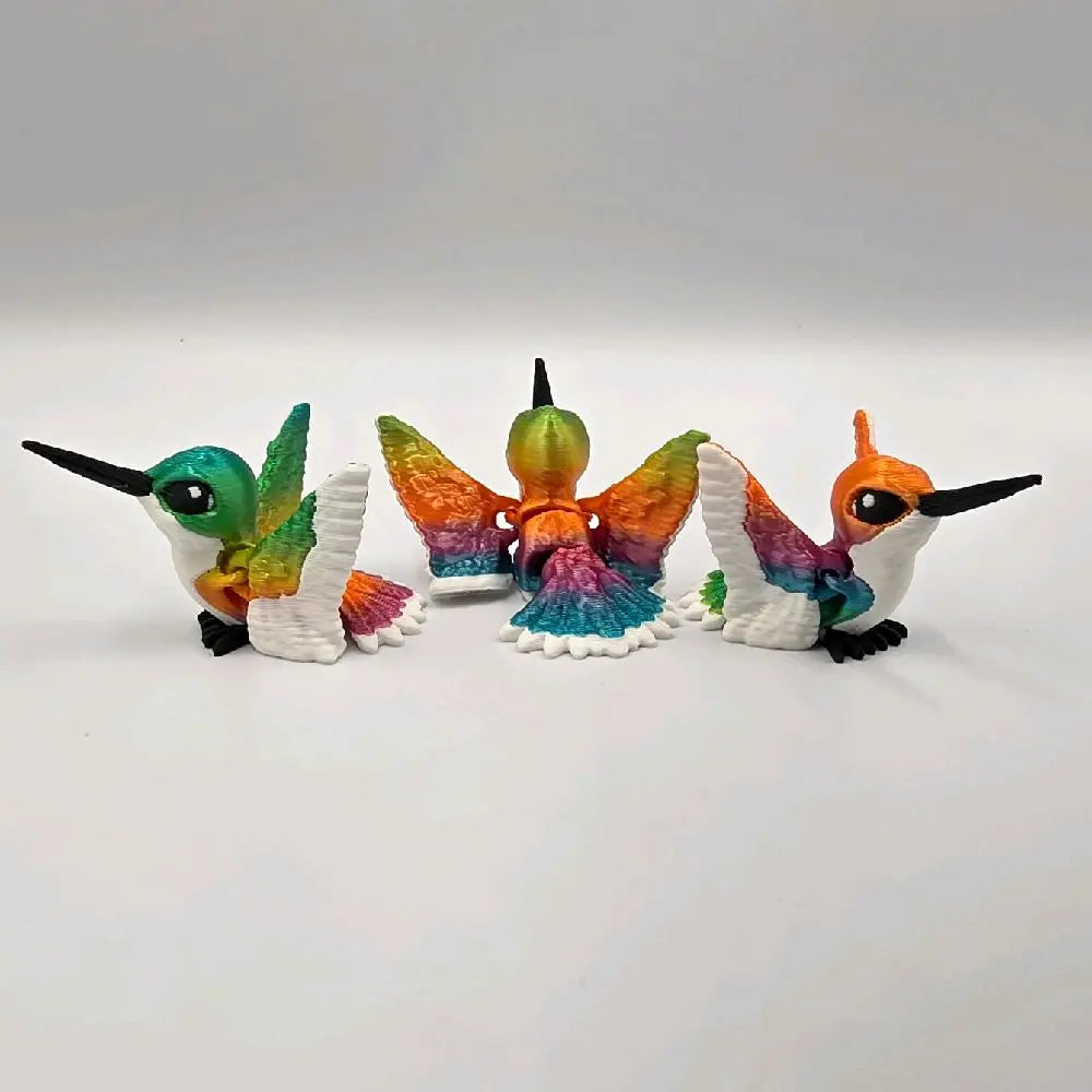 Hummingbirds - Realistic 3D Printed Articulating Mini Fidget Animals